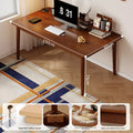 All Solid Wood Desk — L-Shape Pine Computer Desk with Bookshelf | Wall-Mounted Study Table