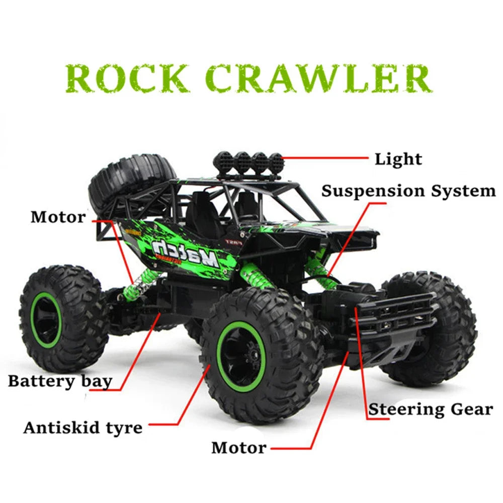1:12 / 1:16 Scale 4WD RC Off-Road Buggy Truck – Remote Control Monster Car for Kids