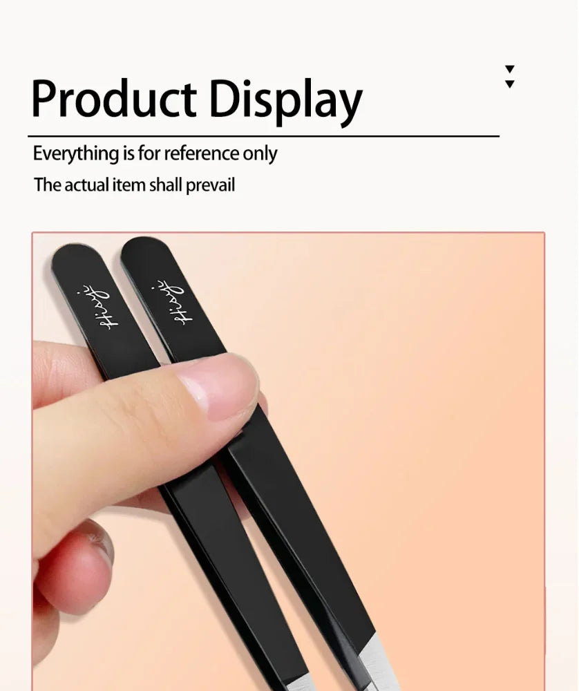 HISYI Stainless Steel Slanted Eyebrow Tweezers