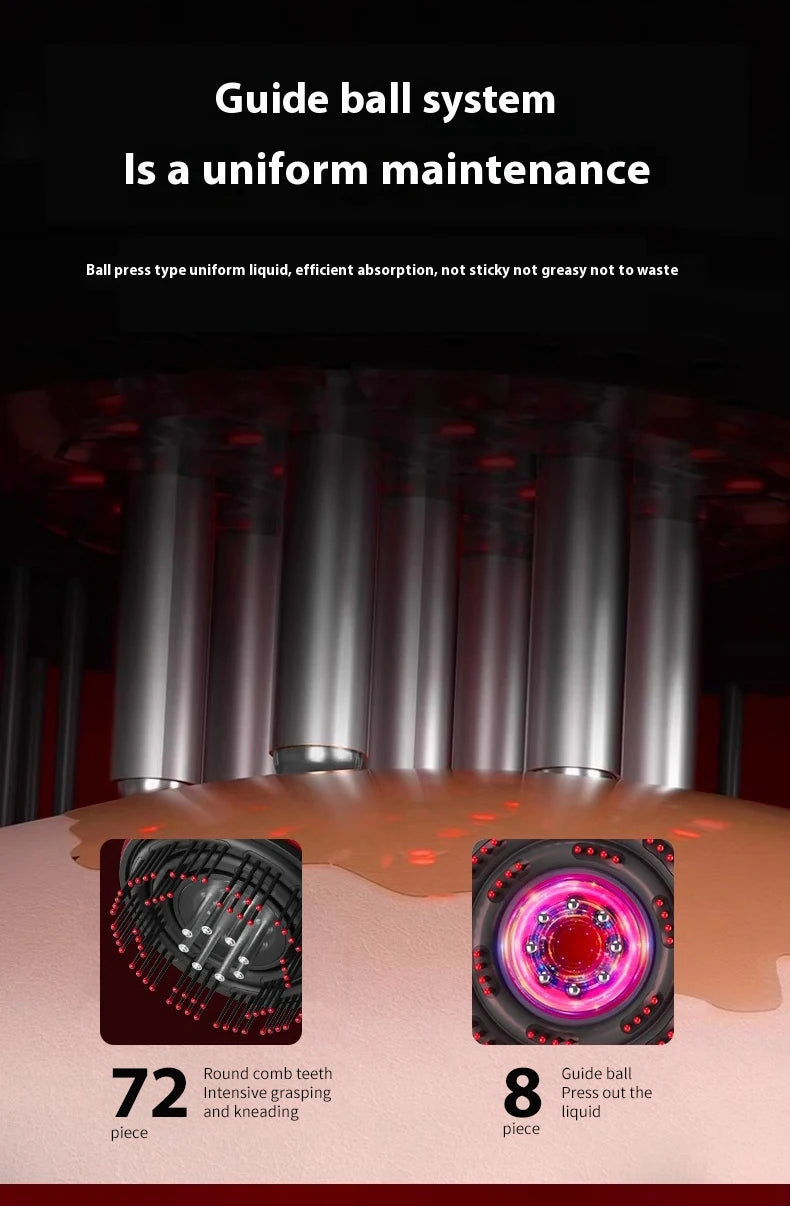 Red Light Therapy Scalp Massage Comb — Anti-Hair Loss LED Hair Growth Device