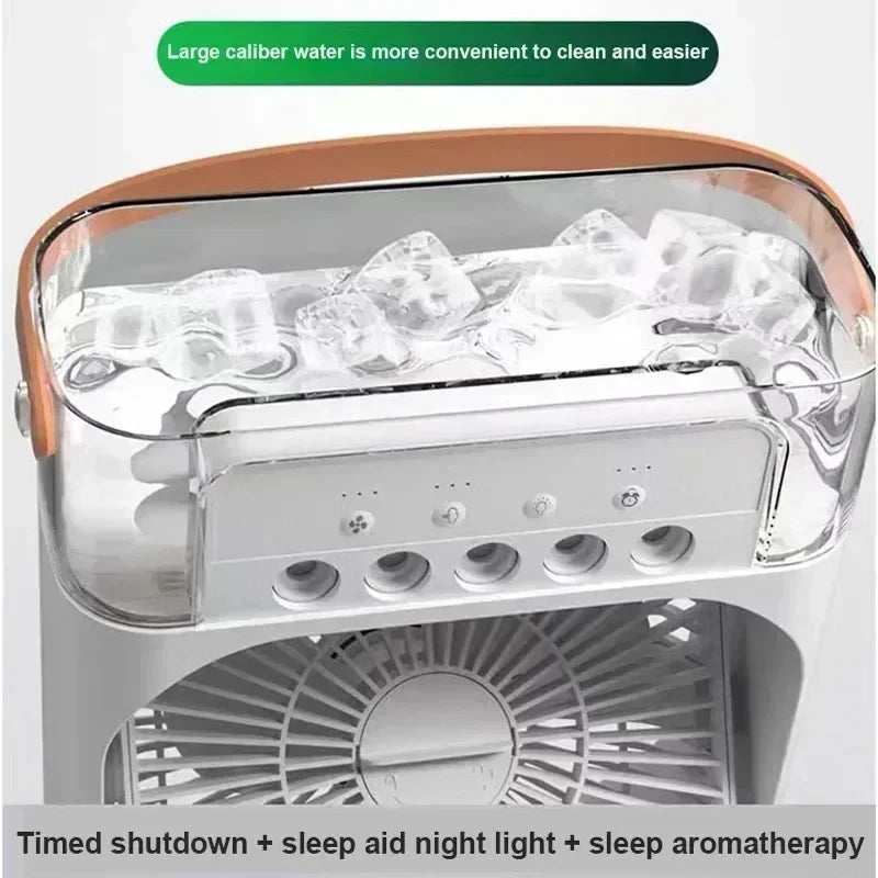 3-in-1 Portable Air Cooler — Fan, Air Conditioner & LED Humidifier for Home & Office