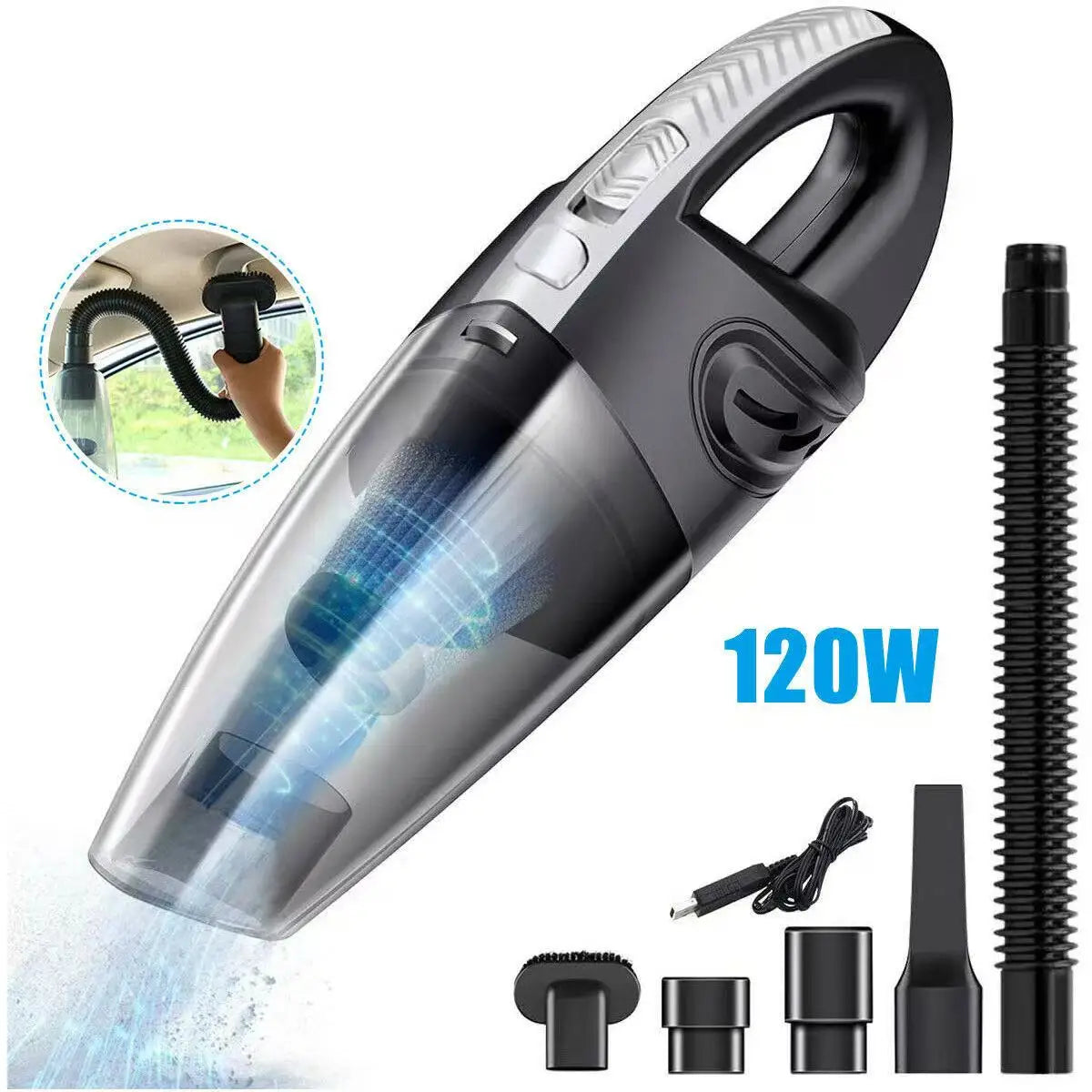 Portable Wireless Handheld Vacuum Cleaner – Powerful Suction for Car, Home & Pet Hair