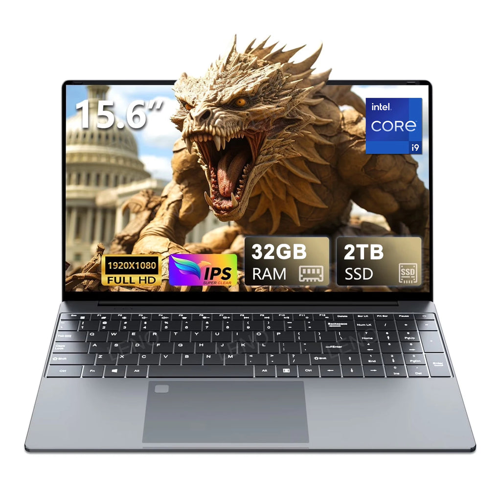 15.6" Intel Core i9-9900 Ultra Slim Laptop – Up to 32GB DDR4, 2TB SSD, Windows 11
