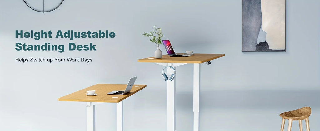 Electric Sit-Stand Standing Desk — Adjustable Height Ergonomic Rising Desk, 40–55 Inch, Multiple Colors