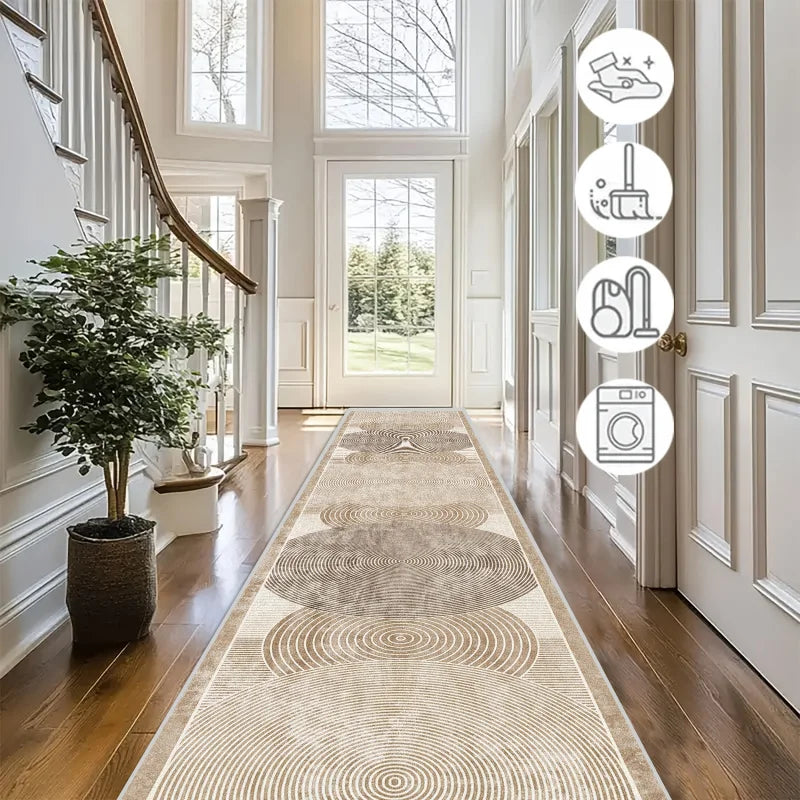 Minimalist Line Carpet – Non-Slip Corridor, Kitchen & Bedroom Rug