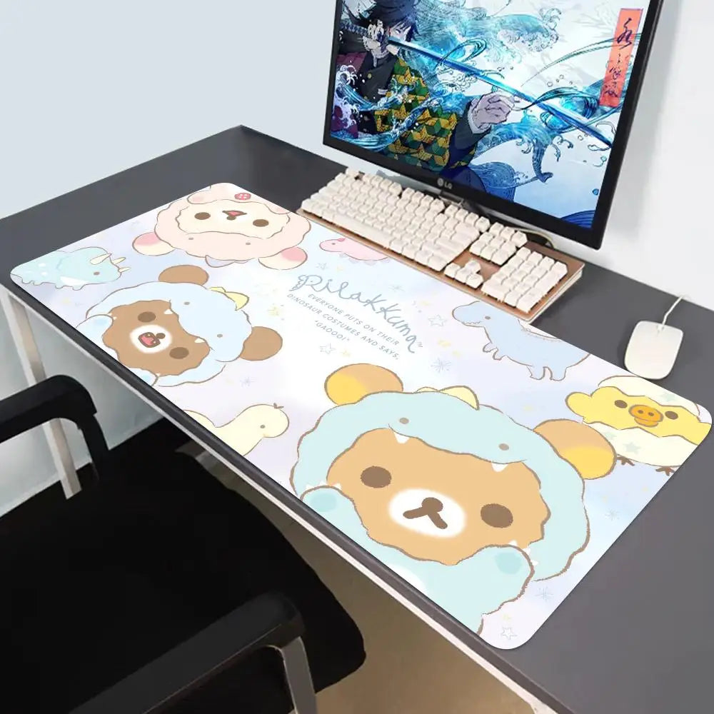 Rilakkuma Anime Gaming Mouse Pad — Large Non-Slip Desk Mat