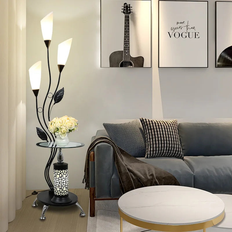 Modern Floor Lamp – Black or White Tricolor