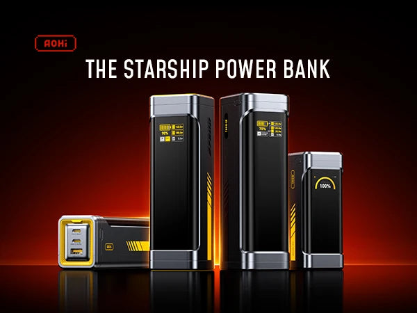 [NEW] AOHI The Future Starship Pro PD3.1 310W 20,000mAh LED Display Power Bank with 140W C-C Cable