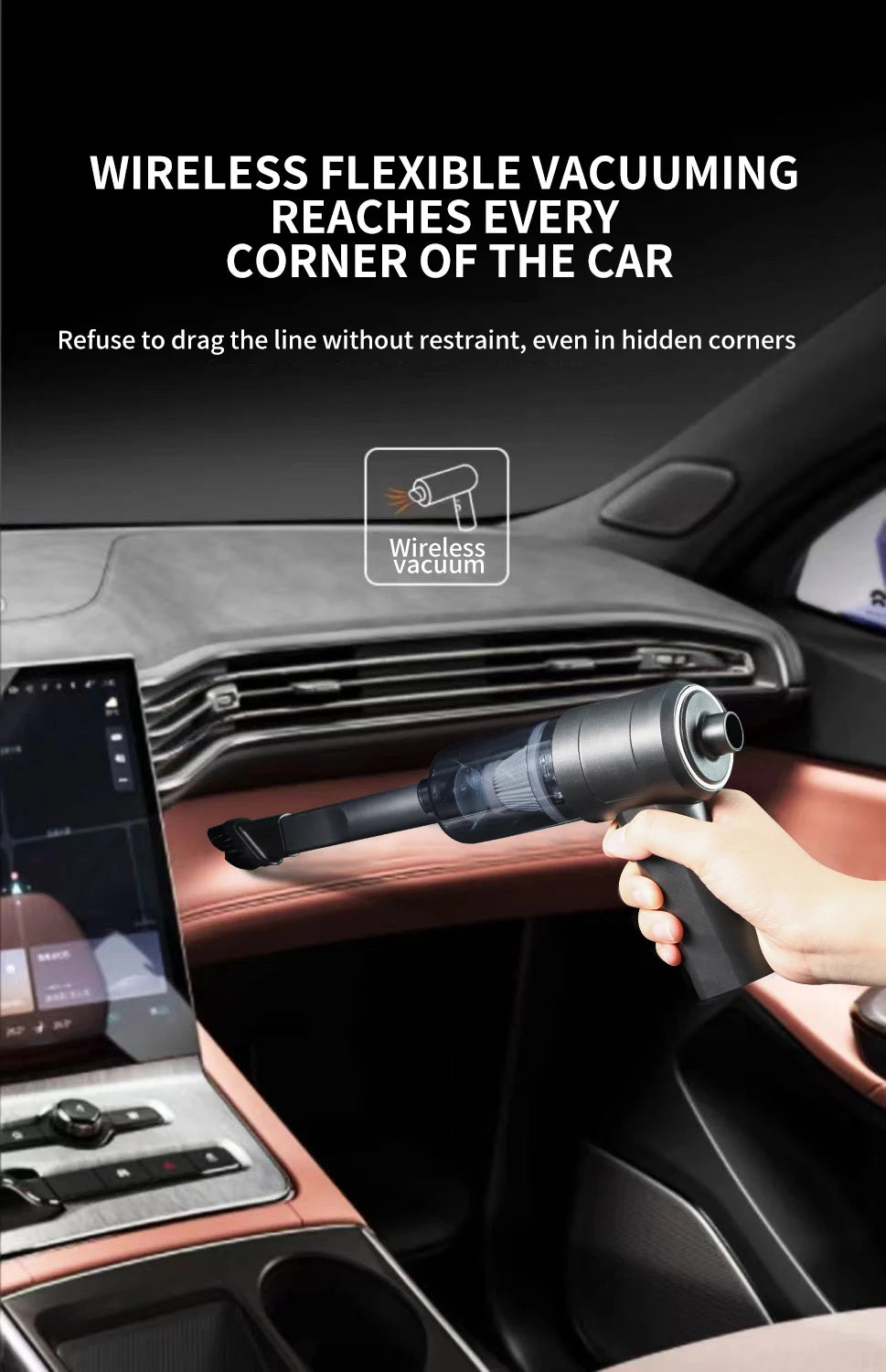 Portable Mini Car Vacuum Cleaner – USB-C Rechargeable