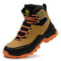 Men's Button-Closure Synthetic Work Shoes