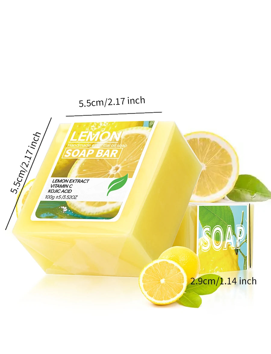 Lemon Vitamin C Brightening Soap Bar – Quercetin & Essential Oil Deep Cleansing Bar