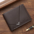 Men's Slim Money Clip Bifold Wallet – Leather Card Holder & Multi-Card Business Wallet
