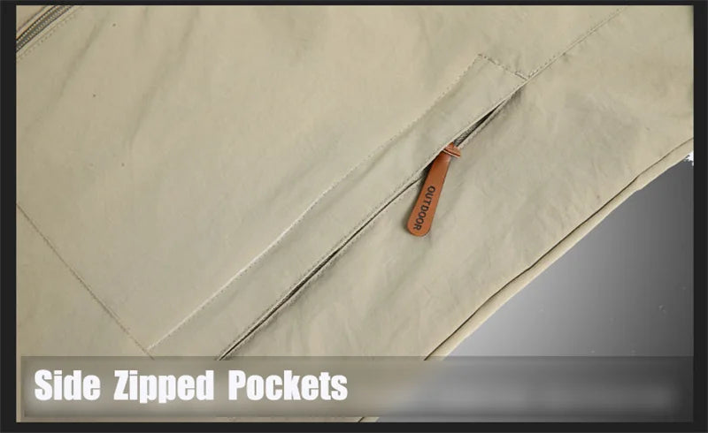 Men's Hooded Hiking Windbreaker – Multi-Pocket Jacket