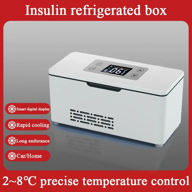 Portable Car Insulin Mini Fridge – USB Charging Thermostat Cooler for Insulin, Growth Hormone & Interferon