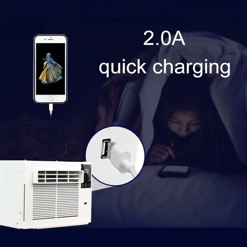 280W Portable Air Conditioner — 1881 BTU Compressor Cooling with Timer for Outdoor, Home, Dorm & RV