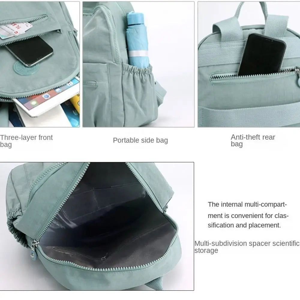 Casual Large Capacity Shoulder Bag Student Waterproof Lightweight Mini Rucksack Wear-resistant Small Backpack Travel