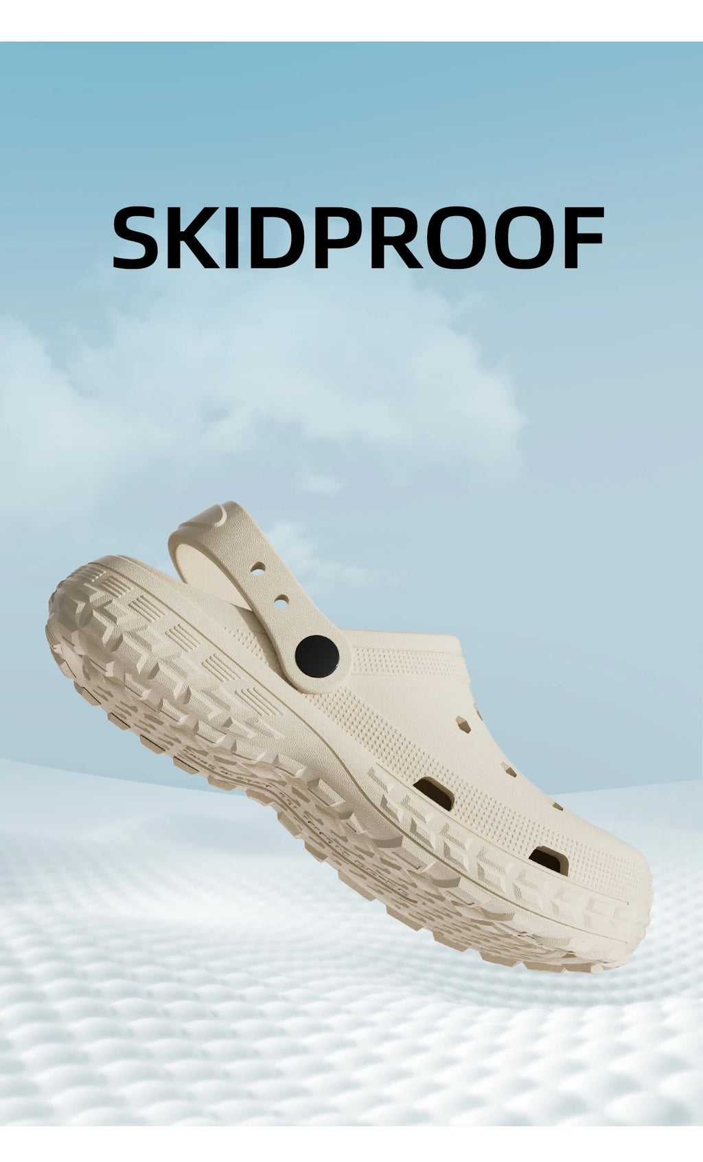 Unisex Closed-Toe Hole Shoes – Non-Slip Thick Soft Sole Beach Sandals