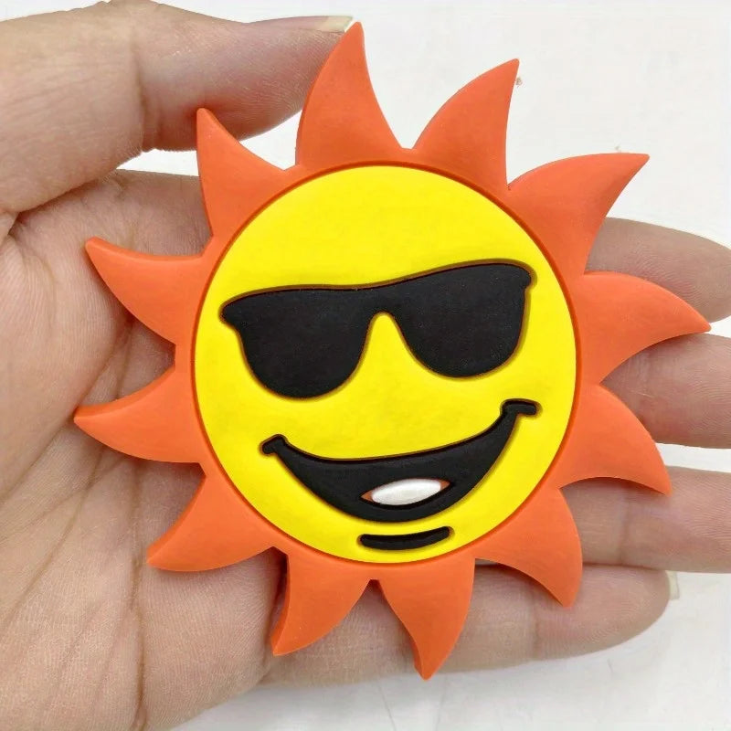 8-Piece Cartoon Rubber Charm Inserts for Beach Bag – Tote Handbag Handle Decoration Set