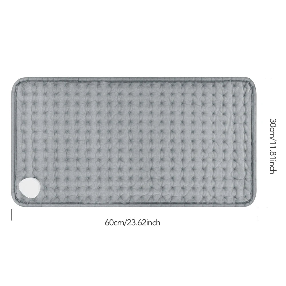 Electric Heating Pad — 9 Levels, 4 Modes, Timer, 30x60cm Washable Heated Blanket for Back, Shoulder & Knee