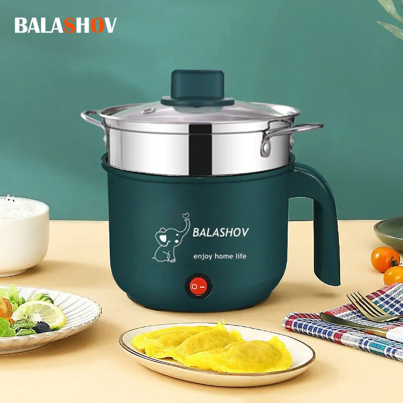 Mini Electric Rice Cooker — Non-Stick, Single or Double Layer, 1.8L for Home Use