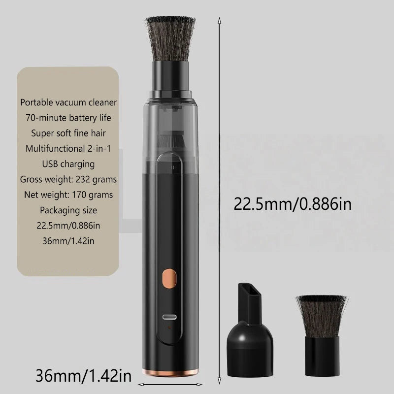 Mini Handheld Vacuum Cleaner – 3-in-1 Car & Desk Cleaner