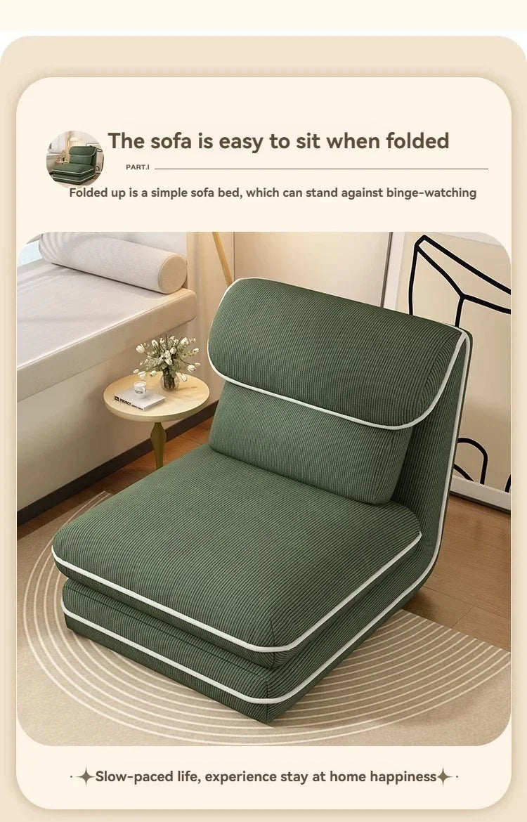 Foldable Fabric Sofa Bed — Lazy Tatami Lounge Chair