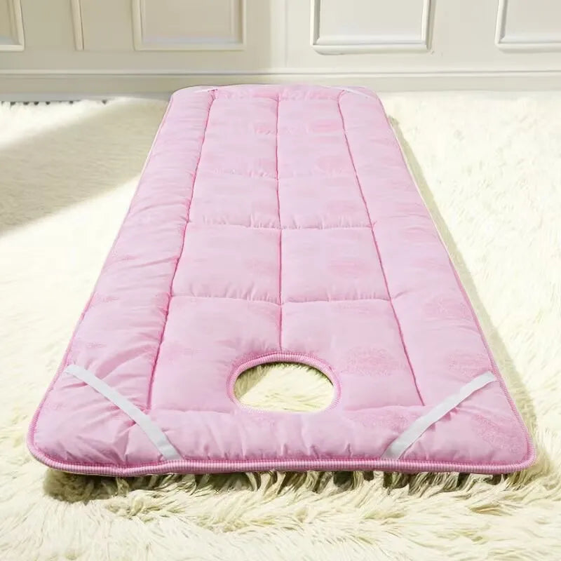 Beauty Salon Massage Bed Mattress Pad – Thickened Anti-Slip Cushion with Face Hole for Spa & Hospital