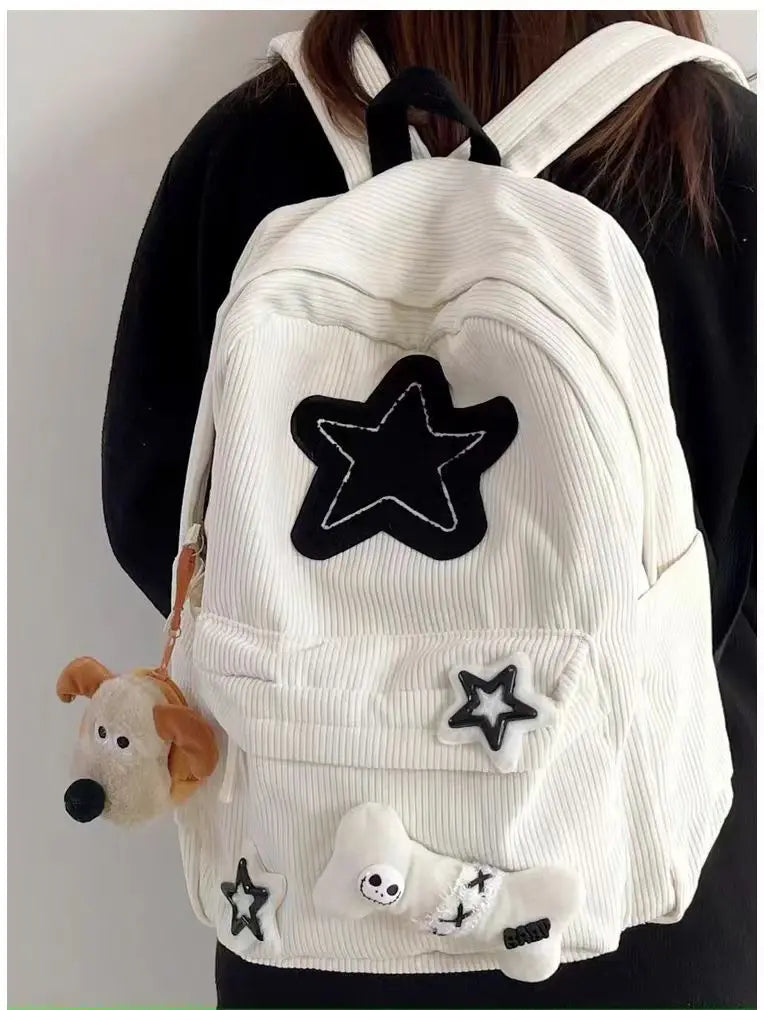 Corduroy Backpack – Girls School & Everyday Book Bag