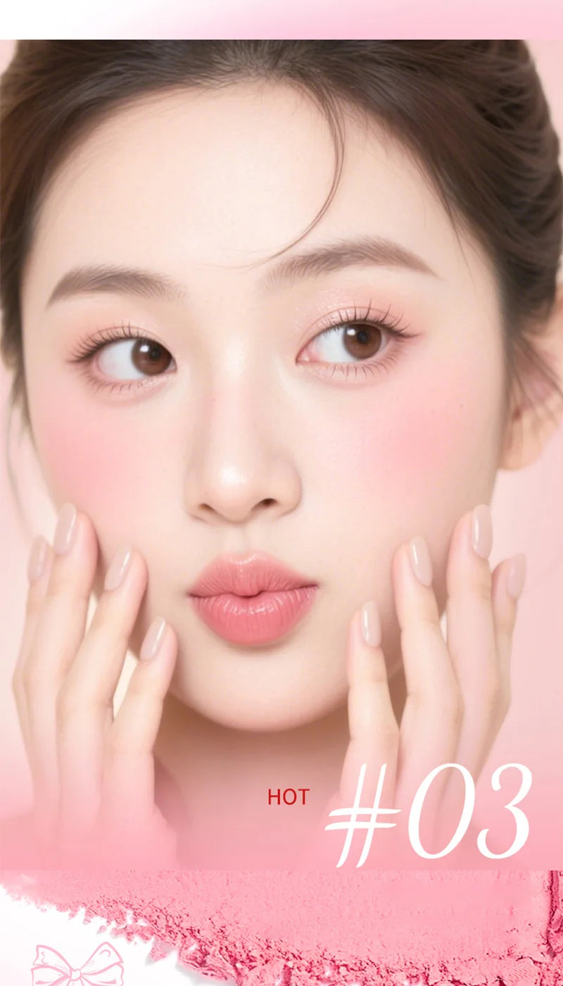 Korean Pink Two-Ball Blush Sponge Applicator — Instant Glow