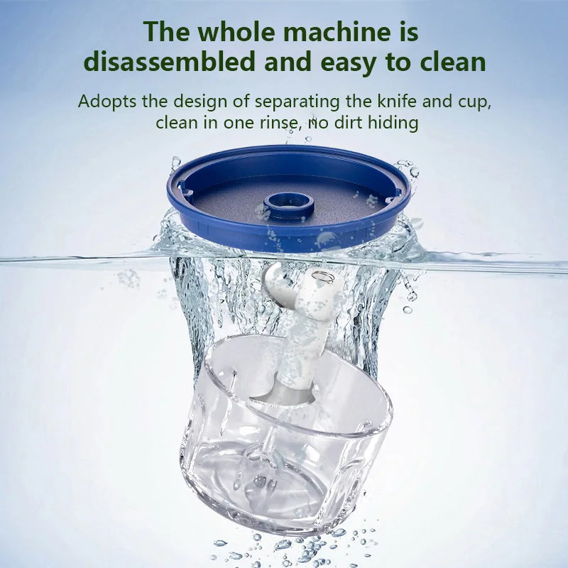 Electric Mini Garlic Chopper 8.8oz — USB Meat Grinder & Ginger Vegetable Masher