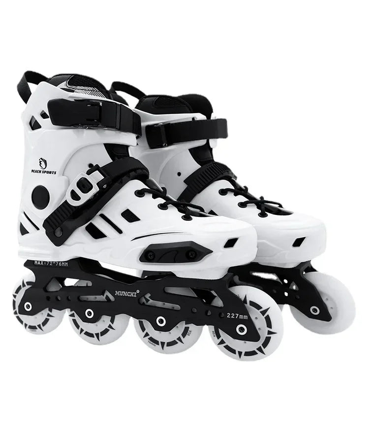 Adult Professional Inline Roller Skates – Single Row Flat Skates for Men & Women