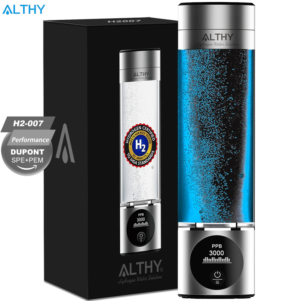 ALTHY Performance Hydrogen Water Generator — DuPont SPE+PEM Dual Chamber, PPB Display & H2 Inhalation