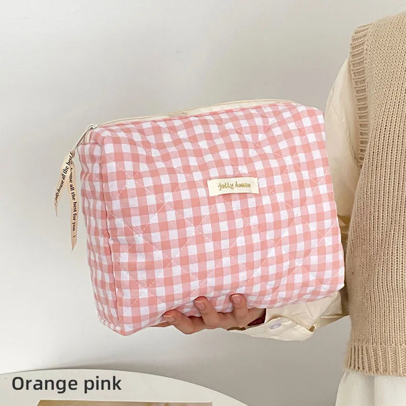 Large Capacity Cosmetic Clutch Bag – Women's Travel Makeup Storage Bag with Zipper