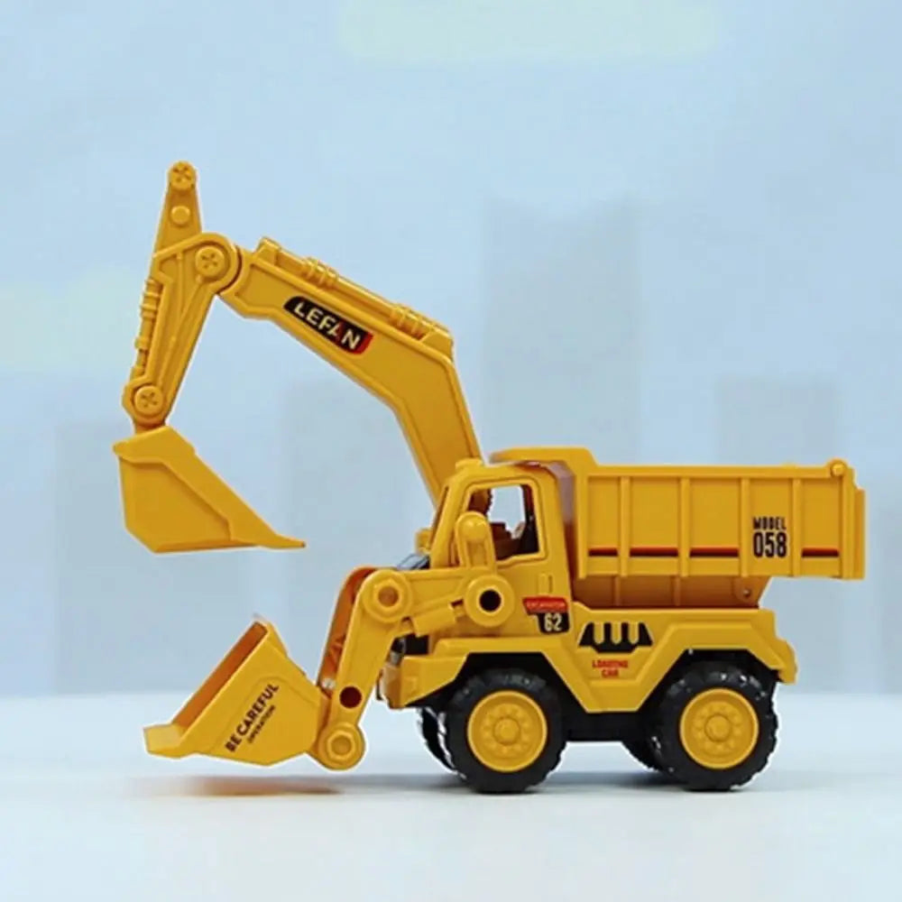 Large Construction Vehicle Toy – Bulldozer, Excavator & Dump Truck Model for Kids