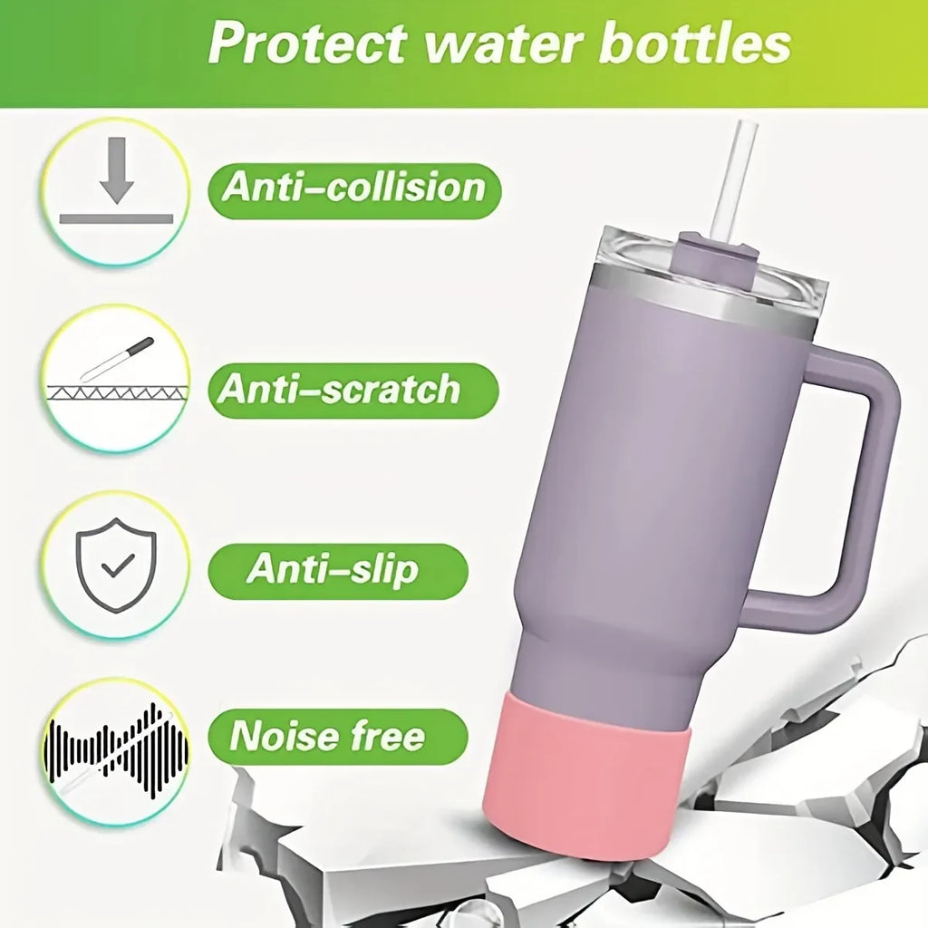 2-Pack Silicone Water Bottle Bottom Sleeve – Protective Boot Cover for Stanley 20/30/40oz Tumbler & Quencher