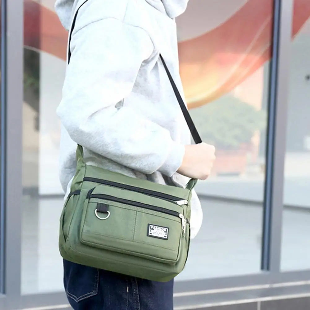 Men's Large Capacity Crossbody Bag – Multi-Pocket Business Shoulder Handbag in 4 Styles
