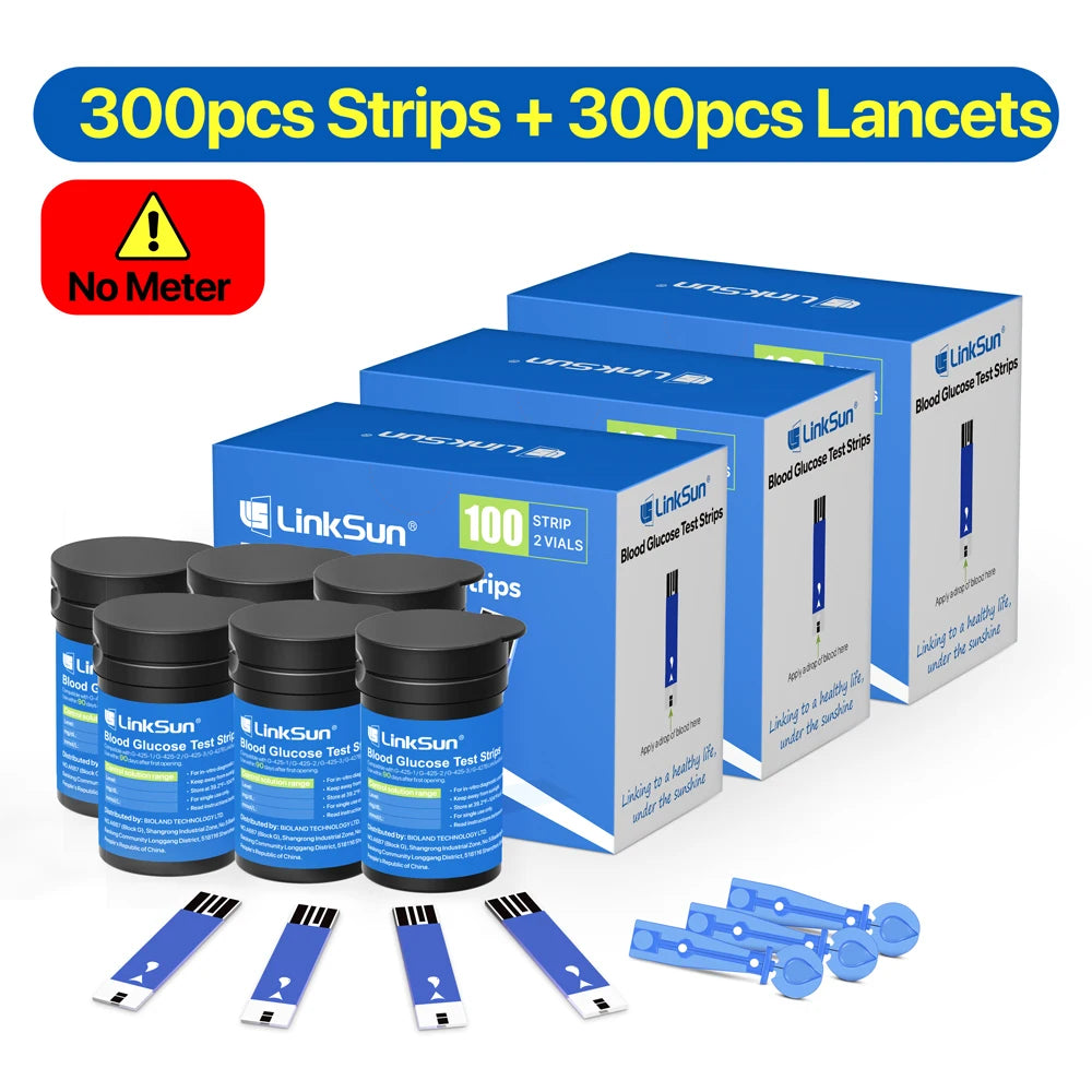 Linksun Blood Glucose Test Strips & Lancets for G-425-2, G-425-3, G-427B – 50 to 500PCS
