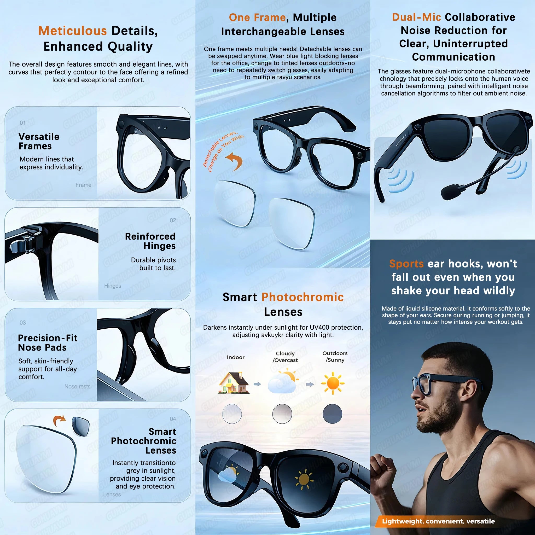 2026 AI Smart Glasses – 4K Camera, 120+ Language Translation, 3600mAh Power Bank, Bluetooth 5.3