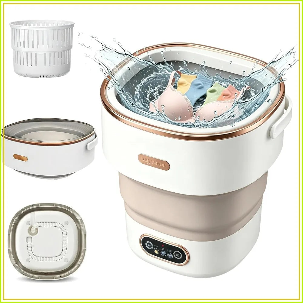 Portable Washing Machine 16L | Foldable Mini Washer & Spin Dryer Combo, 3 Modes, 120V, RV, Camping, Dorm & Apartment