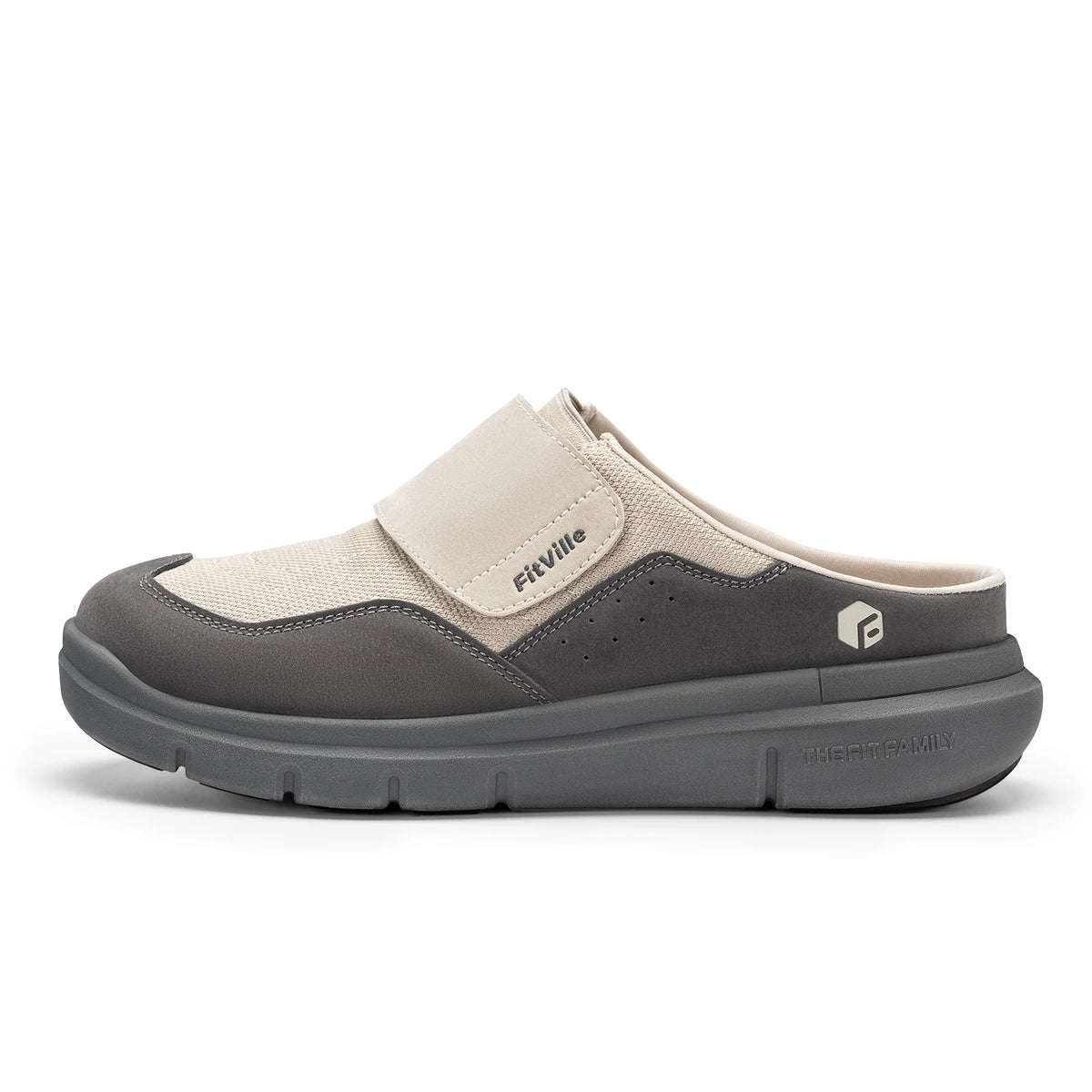FitVille Men's Diabetic Wide Slippers – Slip-On Casual Walking Shoes with Arch Support for Swollen Feet & Flip Flop Style Comfort
