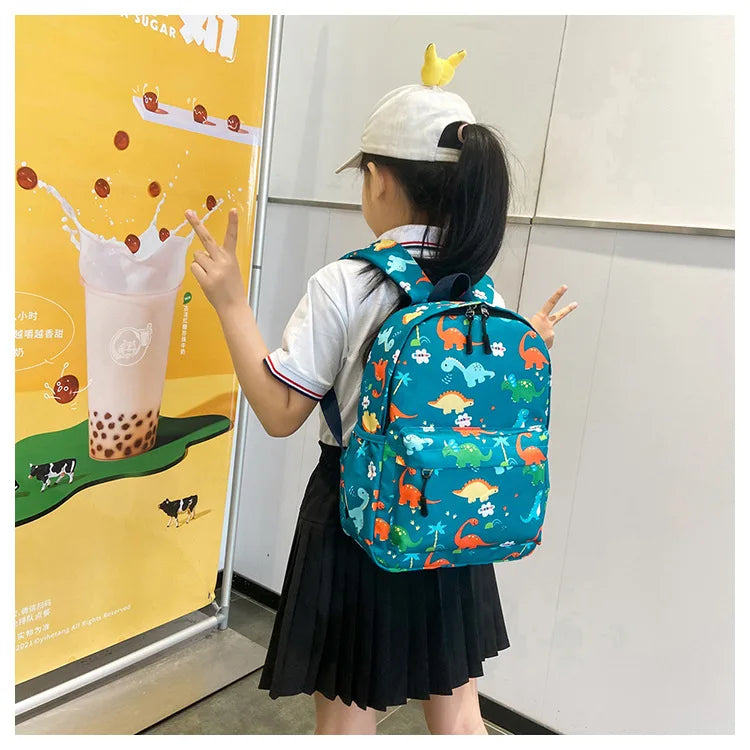 Dinosaur Print Backpack – Kids Kindergarten School Bag