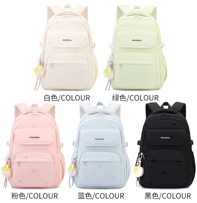 Girls School Backpack – Nylon Everyday Book Bag