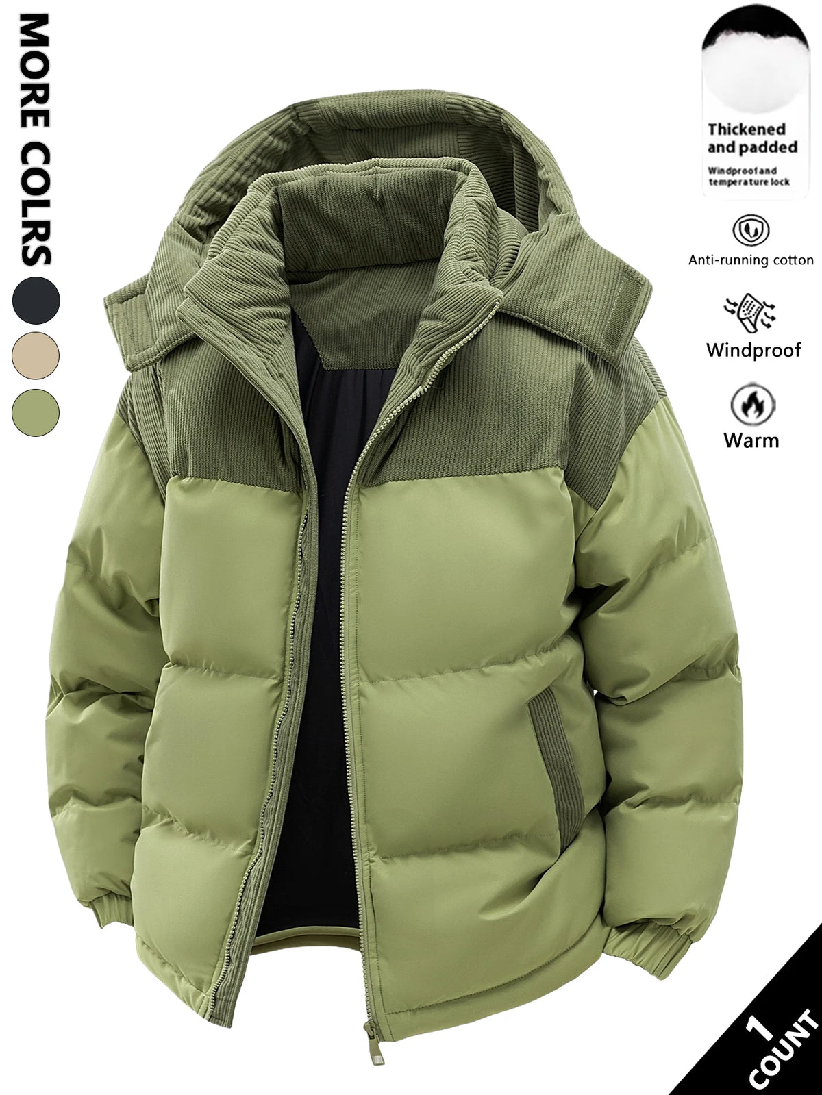 Men's Hooded Padded Jacket – Casual Everyday Layer