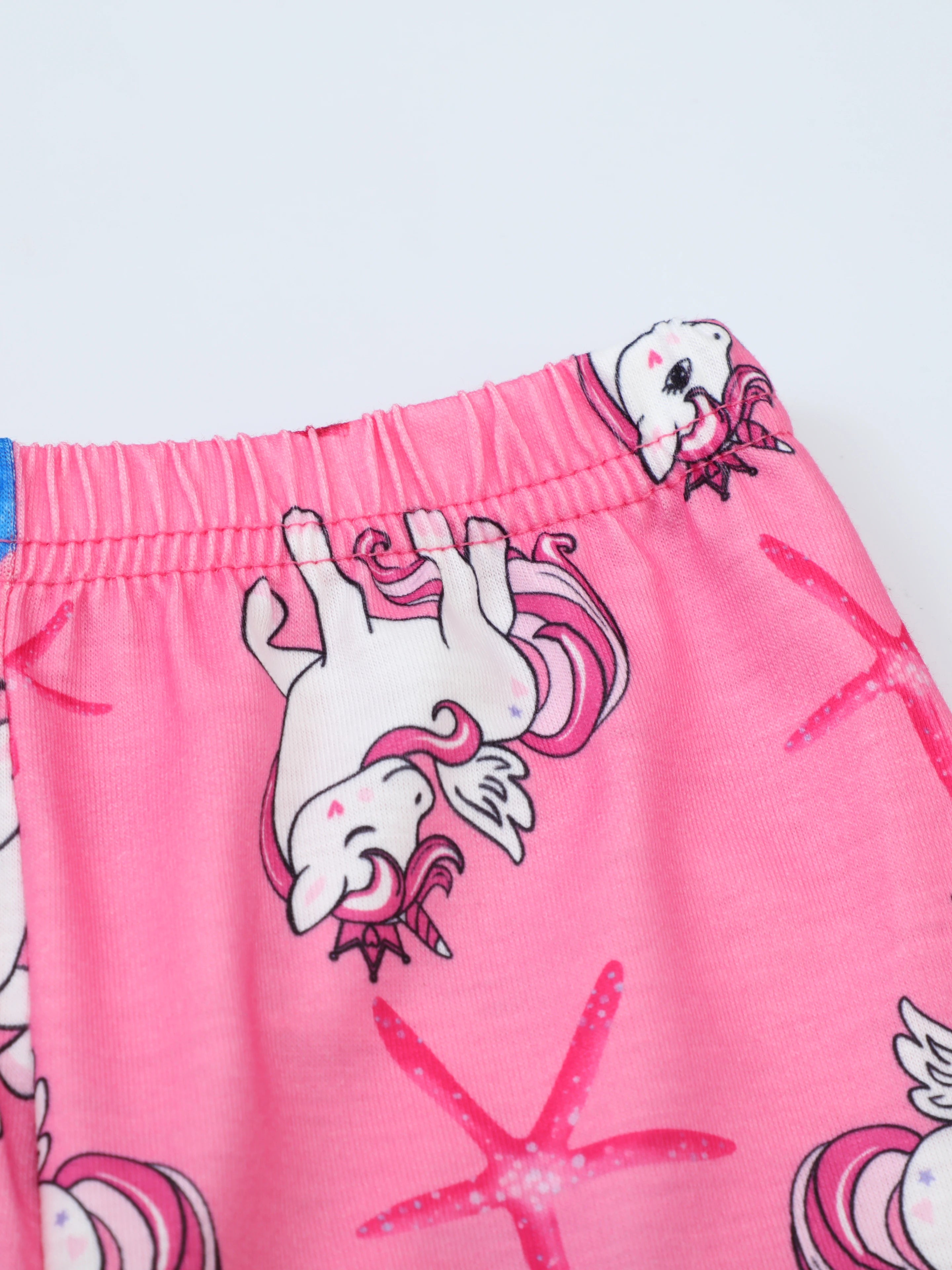 Girls' Unicorn Cartoon Long Sleeve Pajamas | 2-Piece Kids Sleepwear Set