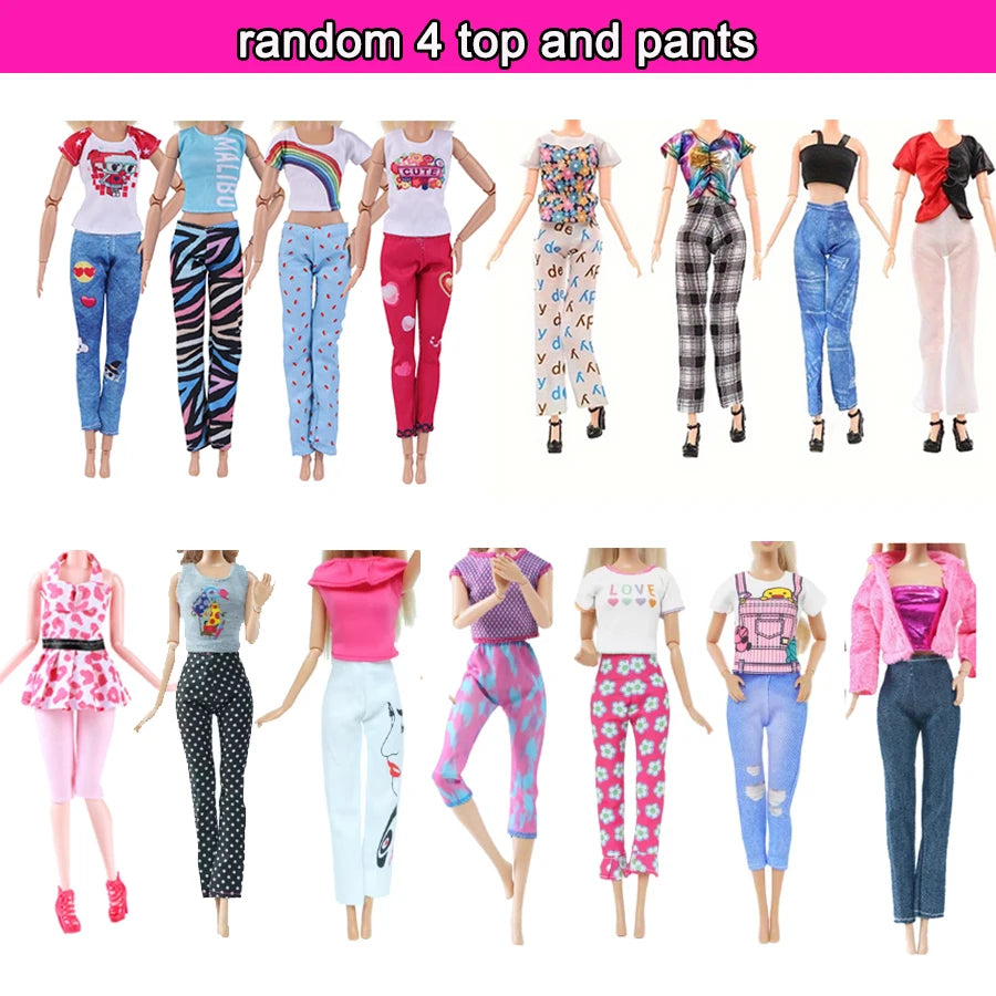 64-Piece Doll Clothes & Accessories Set — Fashion Gowns, Swimsuits, Shoes & More for 11.5" Dolls