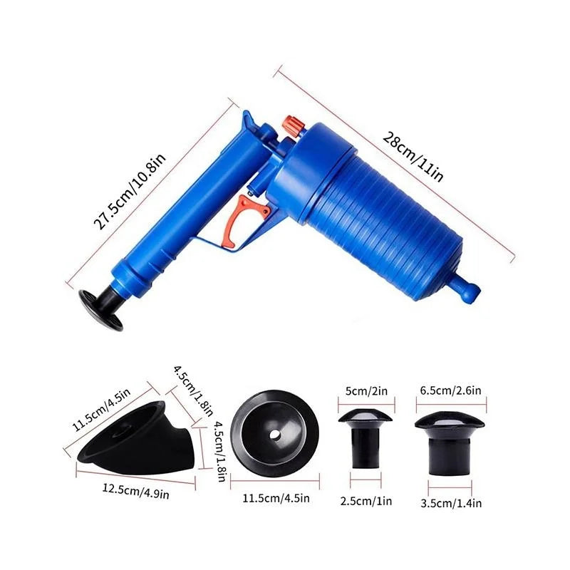 Air Pump Pressure Drain Unblocker & Pipe Plunger