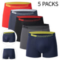 Men's Printed Fashion Swim Trunks & Underwear Pack — 4/5 Piece Boyshort Set Plus Size