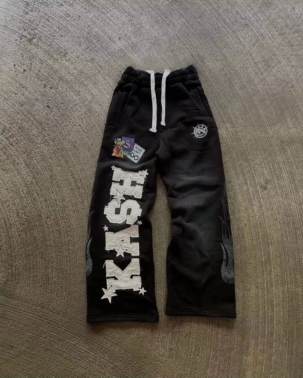 Men's Retro Gothic Punk 3D Print Straight Leg Pants — Loose Fit Streetwear Sweatpants