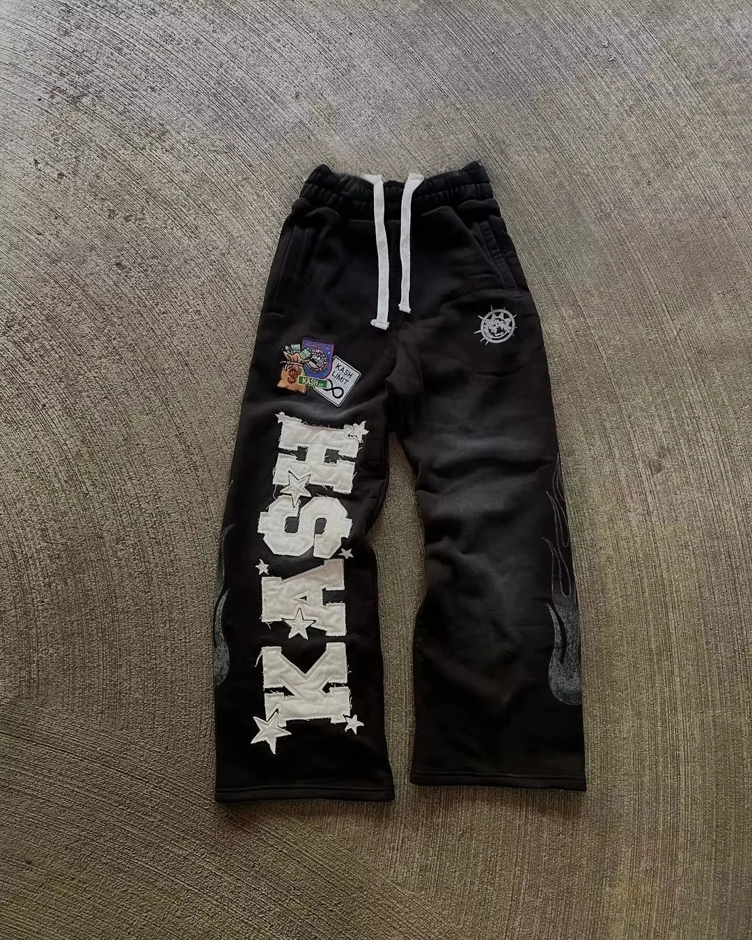 Men's Retro Gothic Punk 3D Print Straight Leg Pants — Loose Fit Streetwear Sweatpants