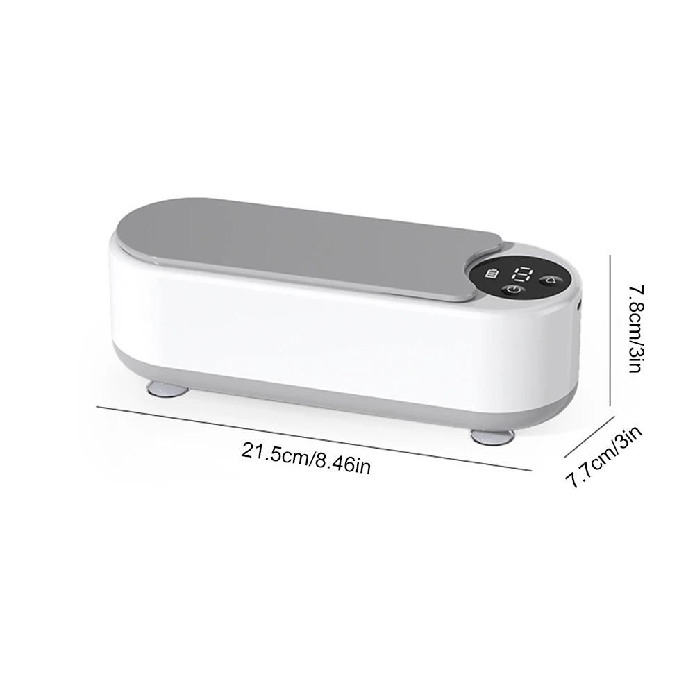 Portable Ultrasonic Jewelry & Glasses Cleaner — USB Rechargeable, 360° Deep Clean